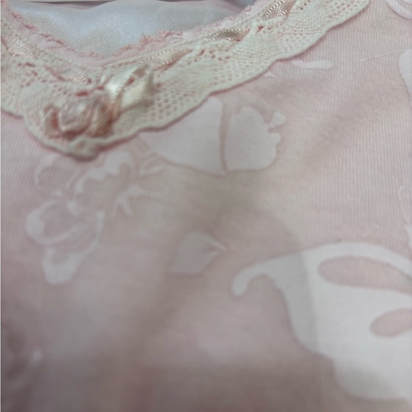 Vintage 100% Cotton Pink Floral Nightgown - Picture 4 of 8